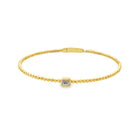 Flexible Bracelet With Emerald Cut Diamond - Kelly Wade Jewelers