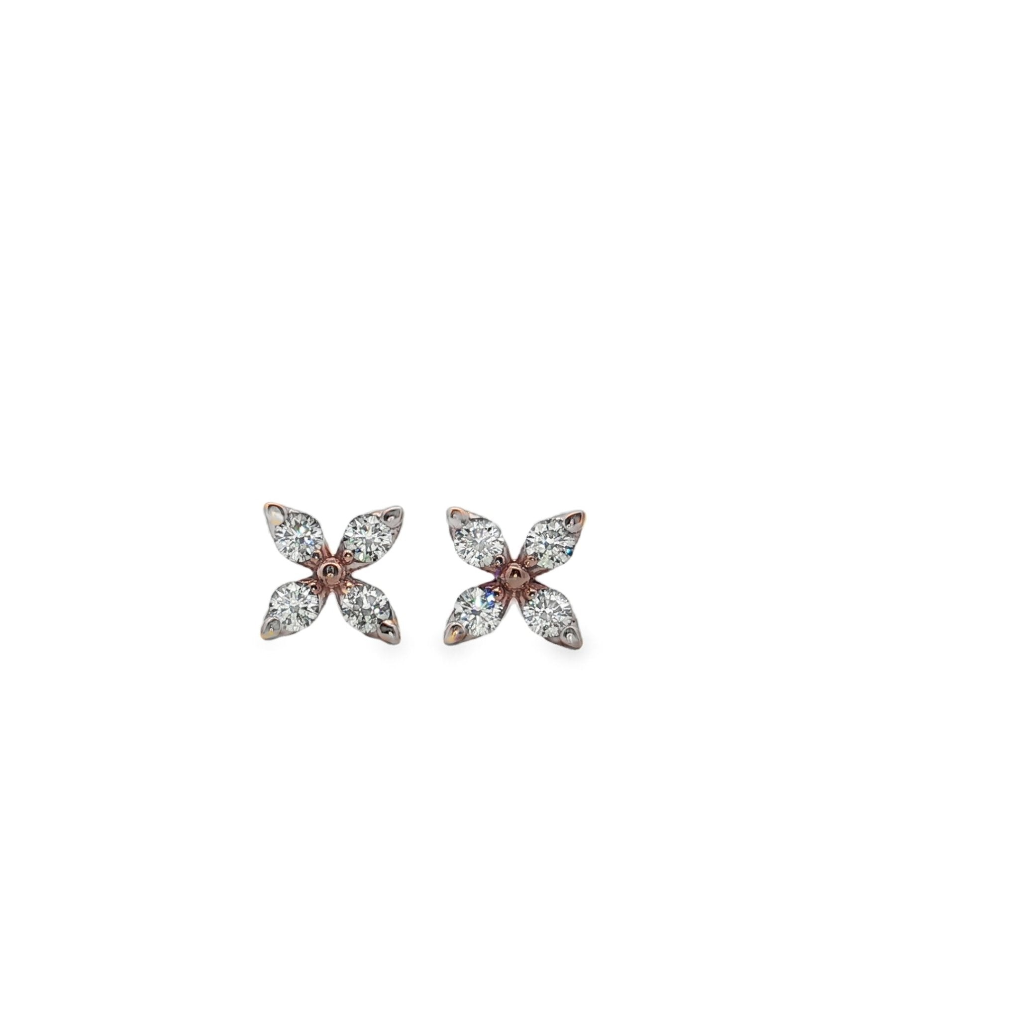 Four Leaf Diamond Earrings - Kelly Wade Jewelers