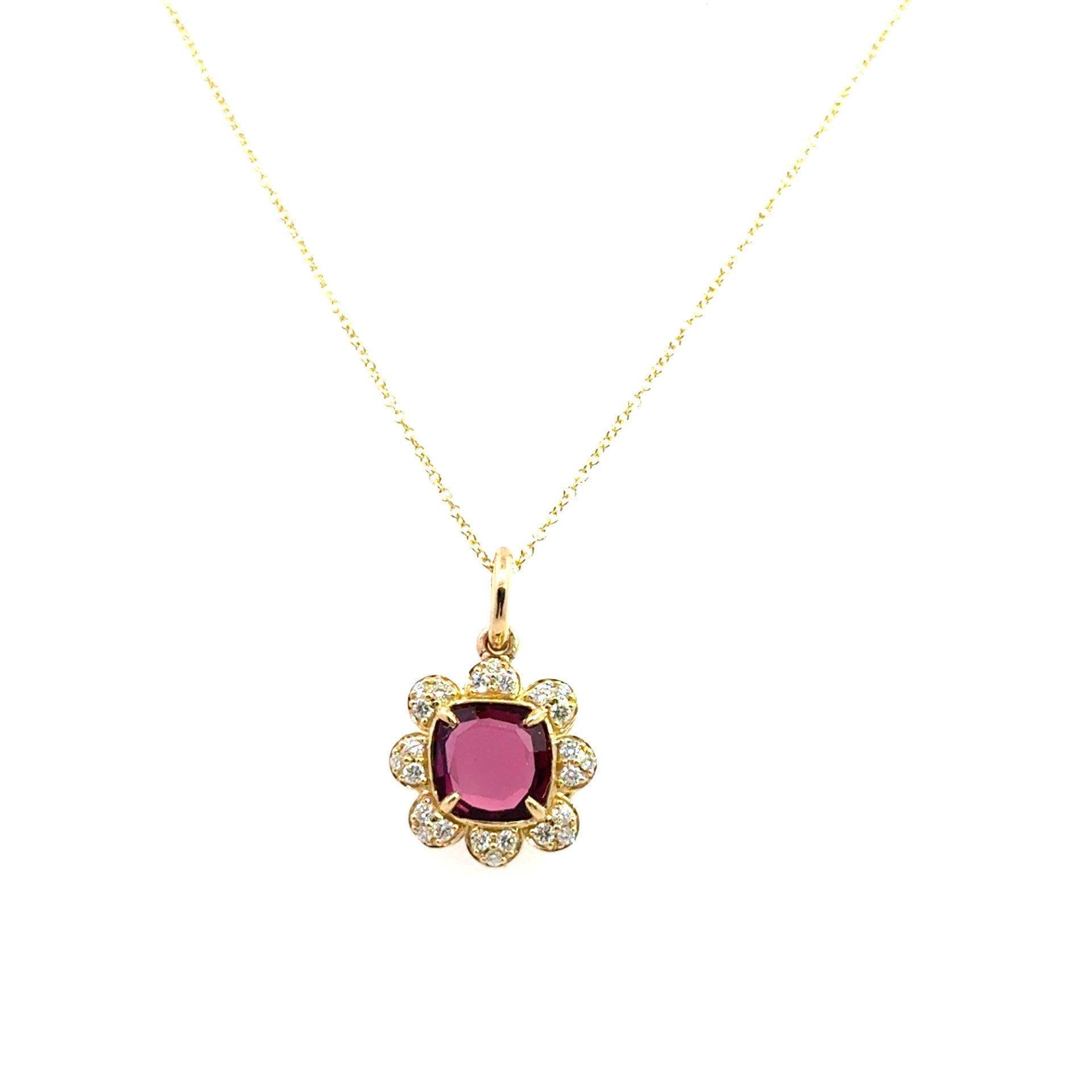 Garnet Diamond Necklace - Kelly Wade Jewelers Store