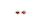 Garnet Diamond Studs - Kelly Wade Jewelers Store
