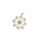 Glass Diamond Turquoise Charm - Kelly Wade Jewelers