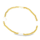 Gold Bead Bracelet With Pink Conch Shell Crosses - Kelly Wade Jewelers