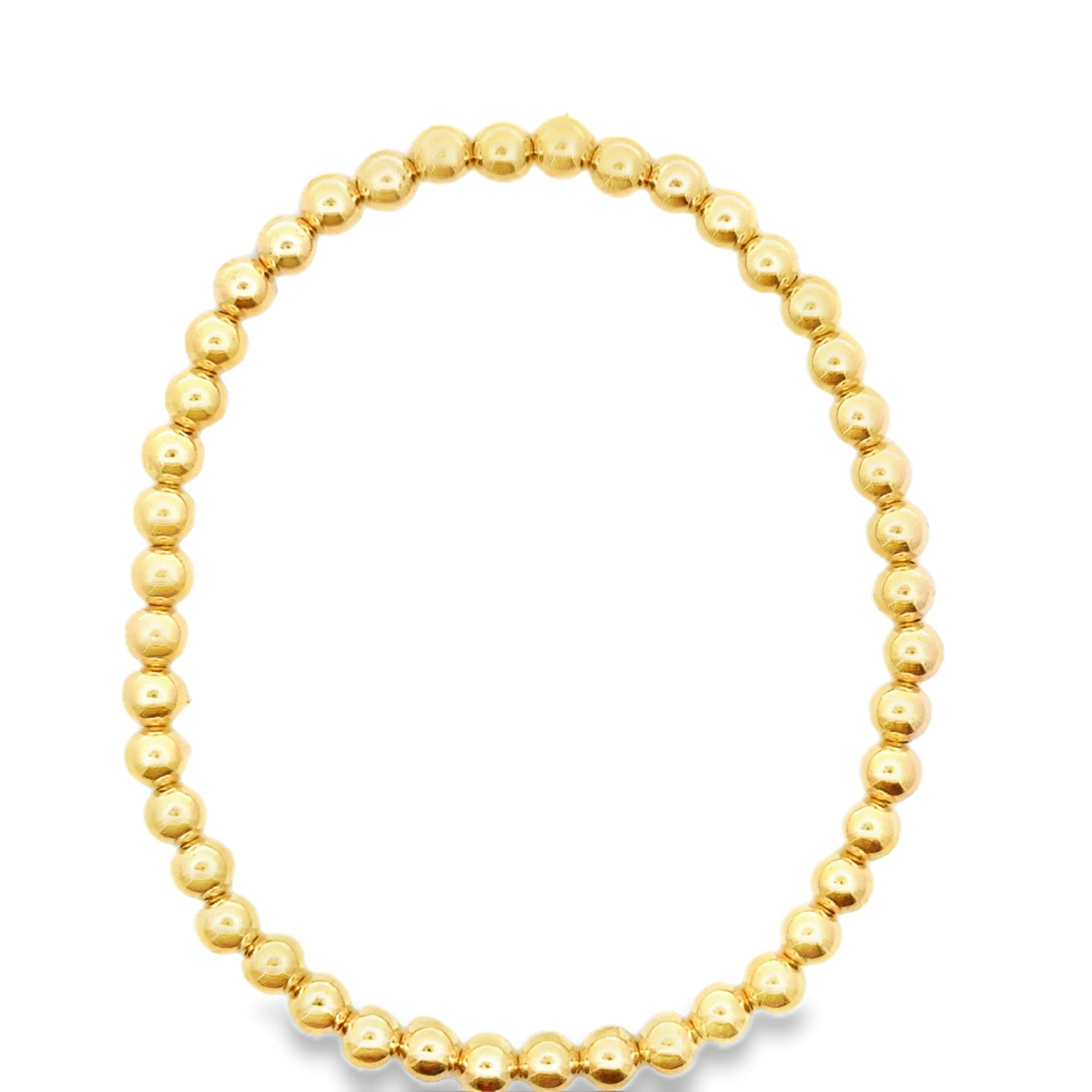 Gold Bead Stretch Bracelet - Kelly Wade Jewelers