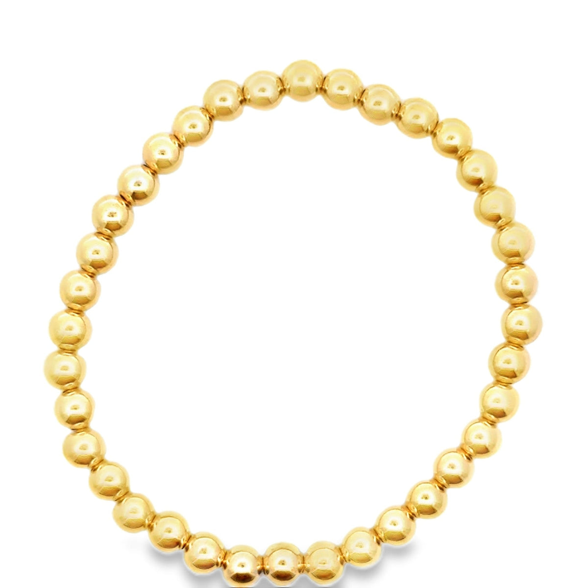 Gold Bead Stretch Bracelet - Kelly Wade Jewelers