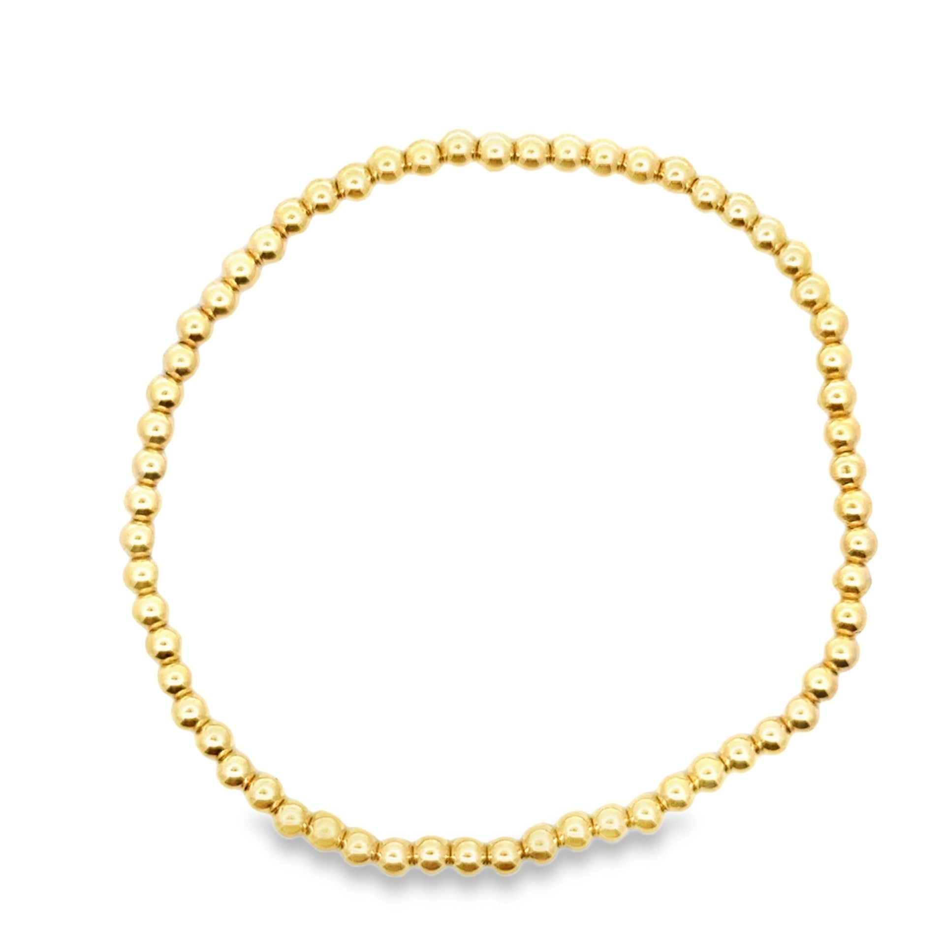 Gold Bead Stretch Bracelet - Kelly Wade Jewelers