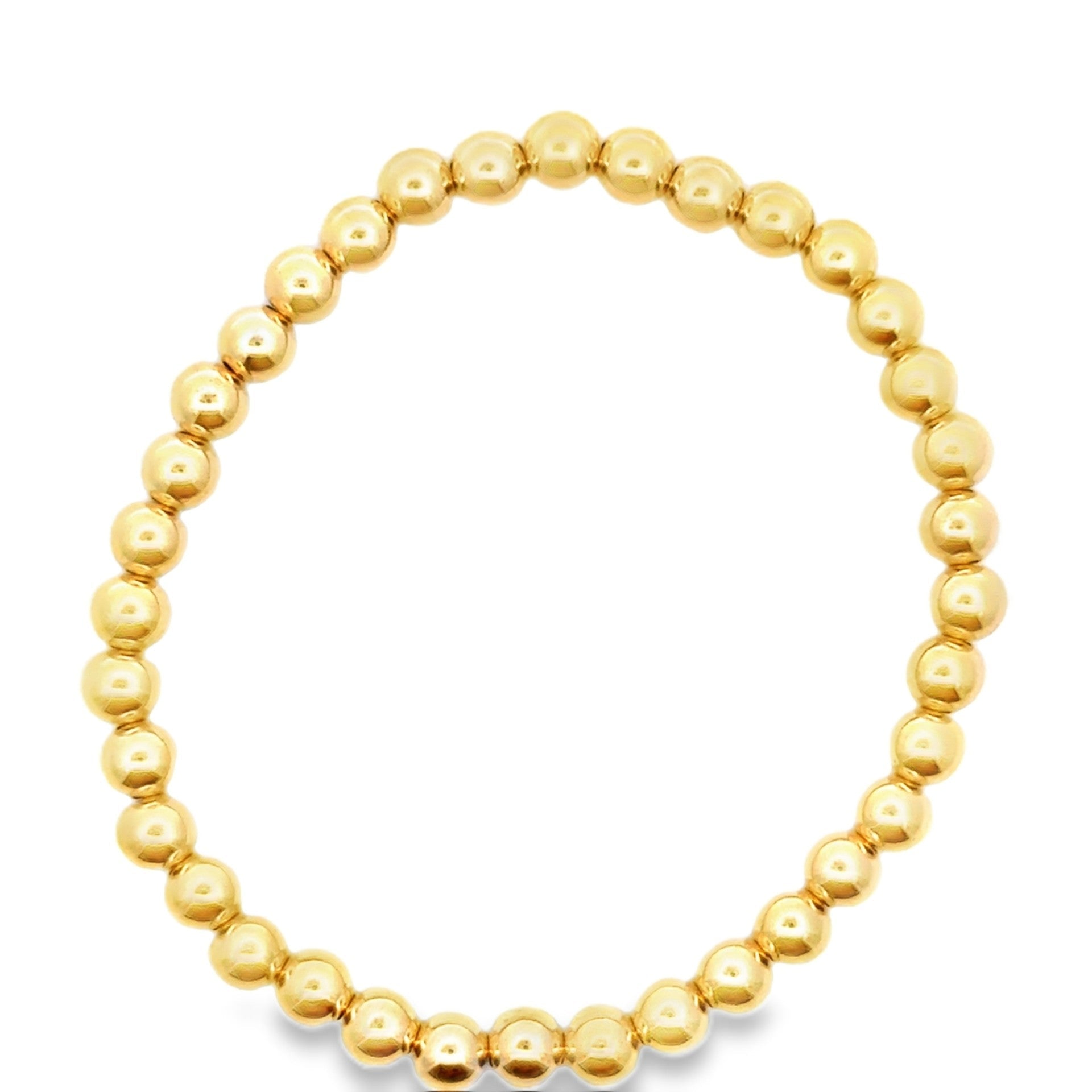 Gold Bead Stretch Bracelet - Kelly Wade Jewelers