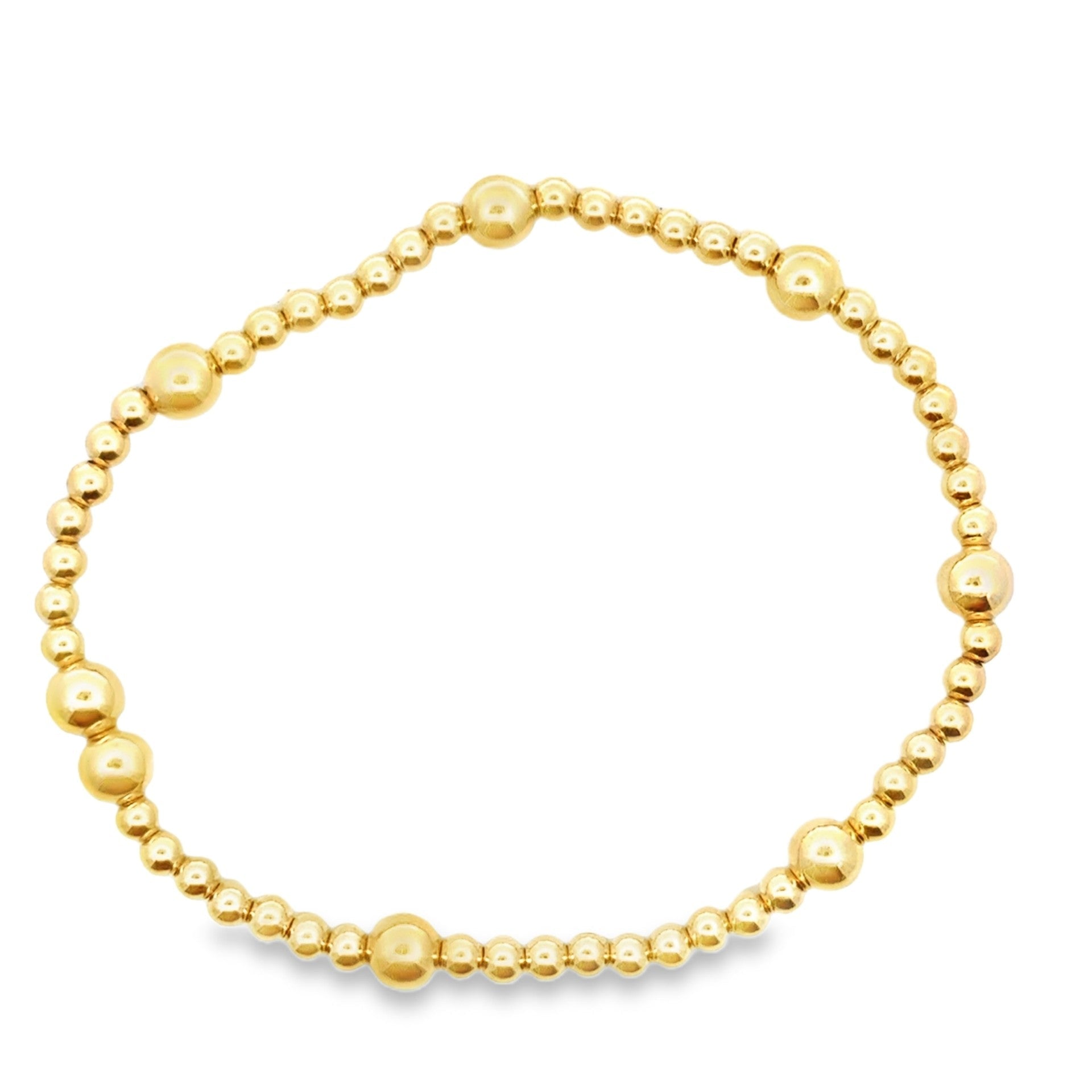 Gold Bead Stretch Bracelet - Kelly Wade Jewelers