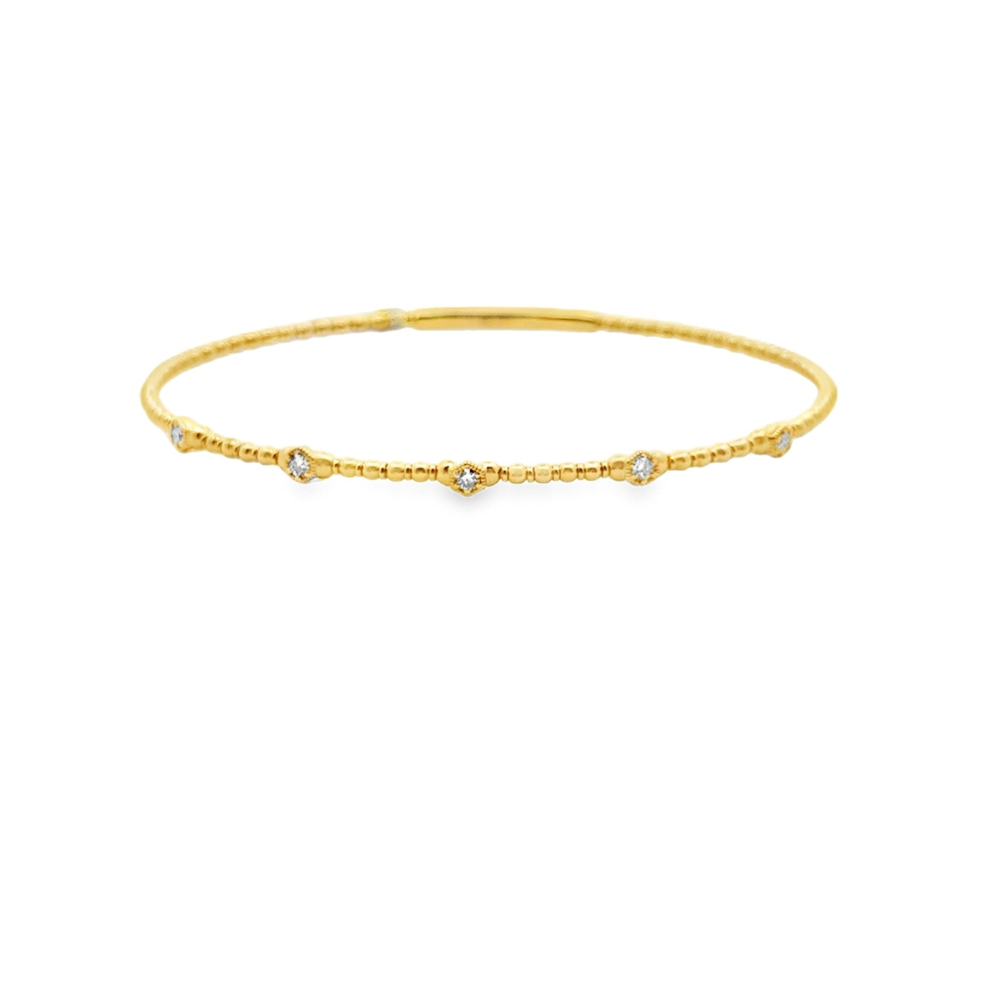 Gold Beaded Flex Bracelet - Kelly Wade Jewelers