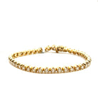 Gold Crown Set Diamond Tennis Bracelet - Kelly Wade Jewelers