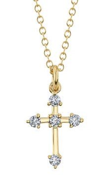Gold Diamond Cross - Kelly Wade Jewelers