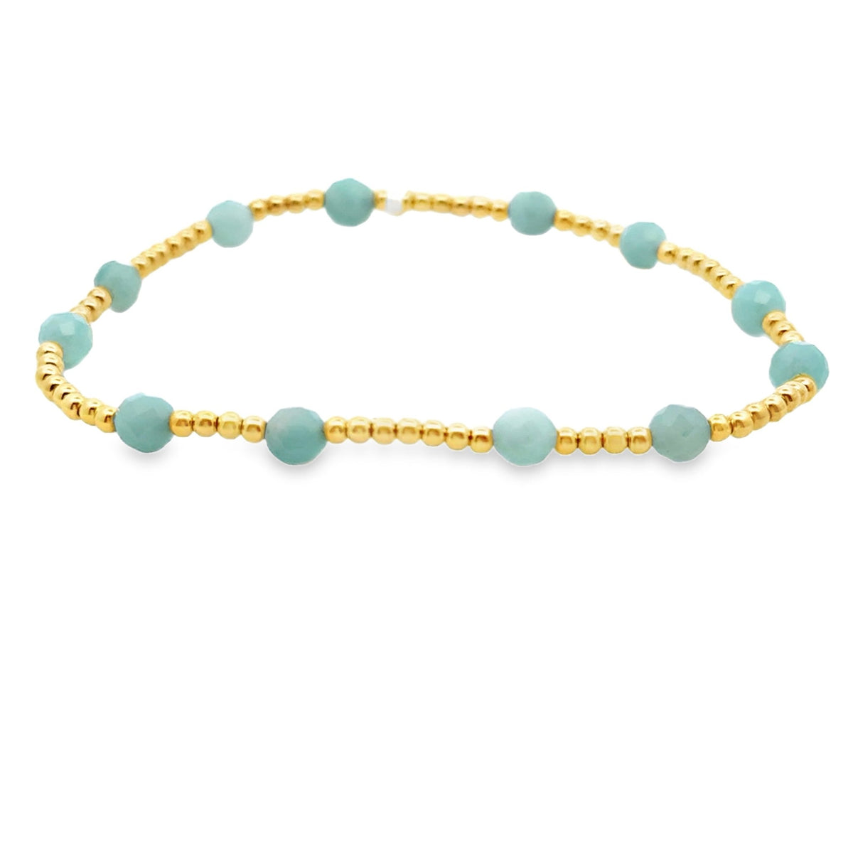 Gold filled 2mm beads with ama - Kelly Wade Jewelers