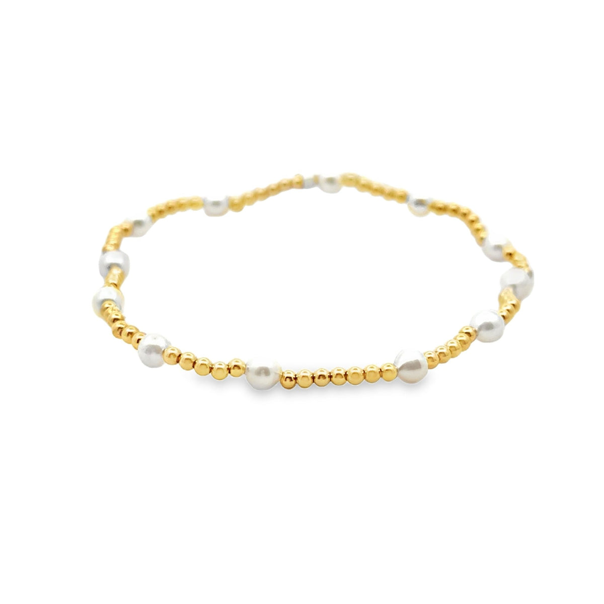 Gold filled 2mm gold beads wit - Kelly Wade Jewelers