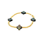 Gold filled 3mm beads with bla - Kelly Wade Jewelers