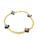 Gold filled 3mm beads with bla - Kelly Wade Jewelers