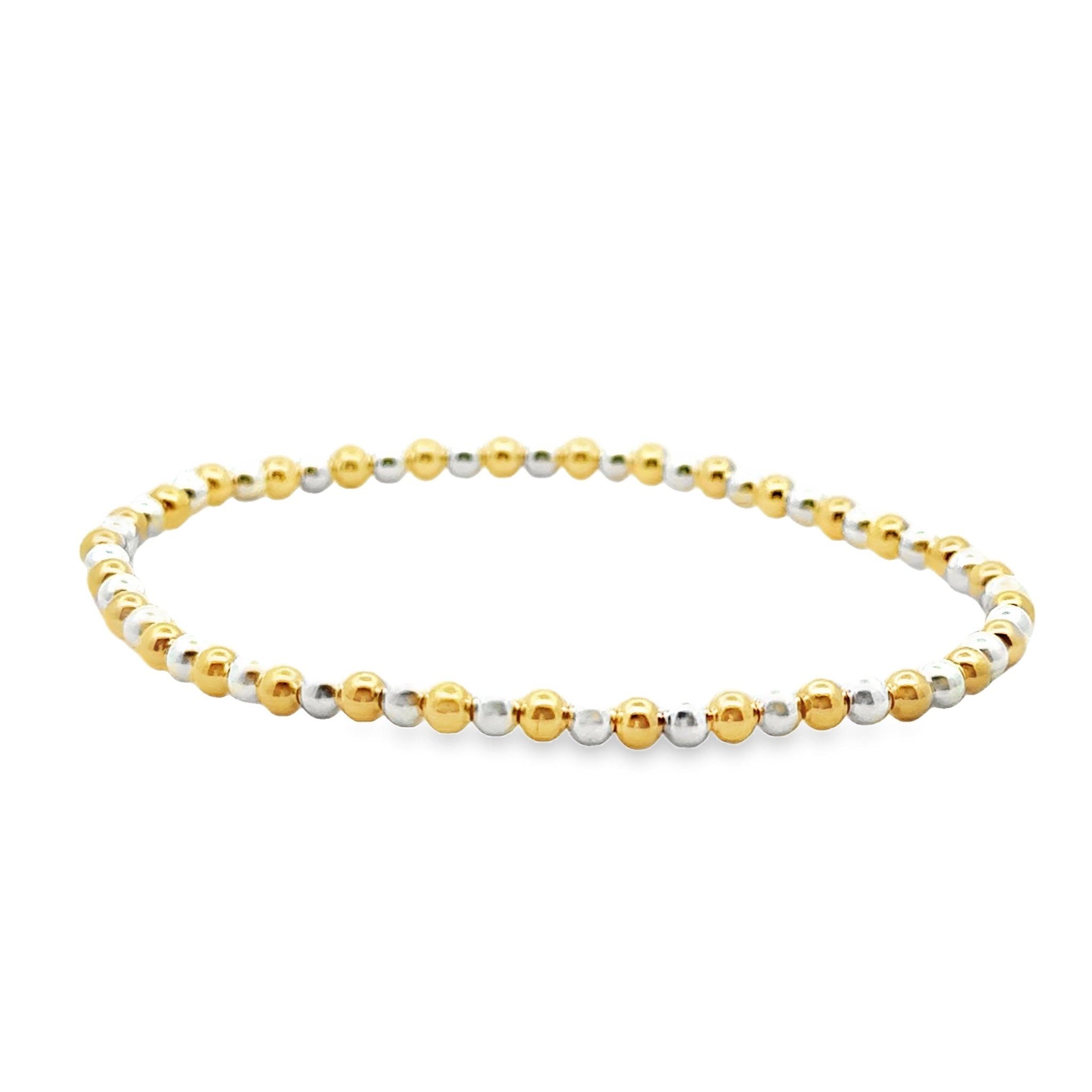 Gold filled and silver 3mm bea - Kelly Wade Jewelers