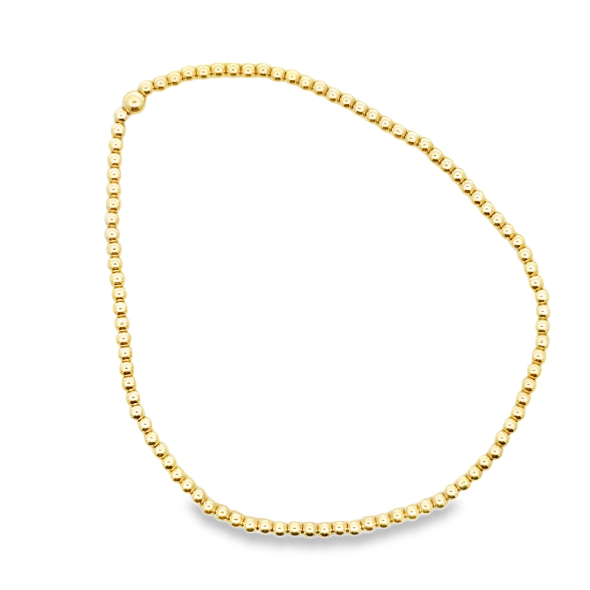 Gold Filled Stretch Bead Bracelet - Kelly Wade Jewelers