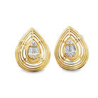 Gold Pear Illusion Earrings - Kelly Wade Jewelers