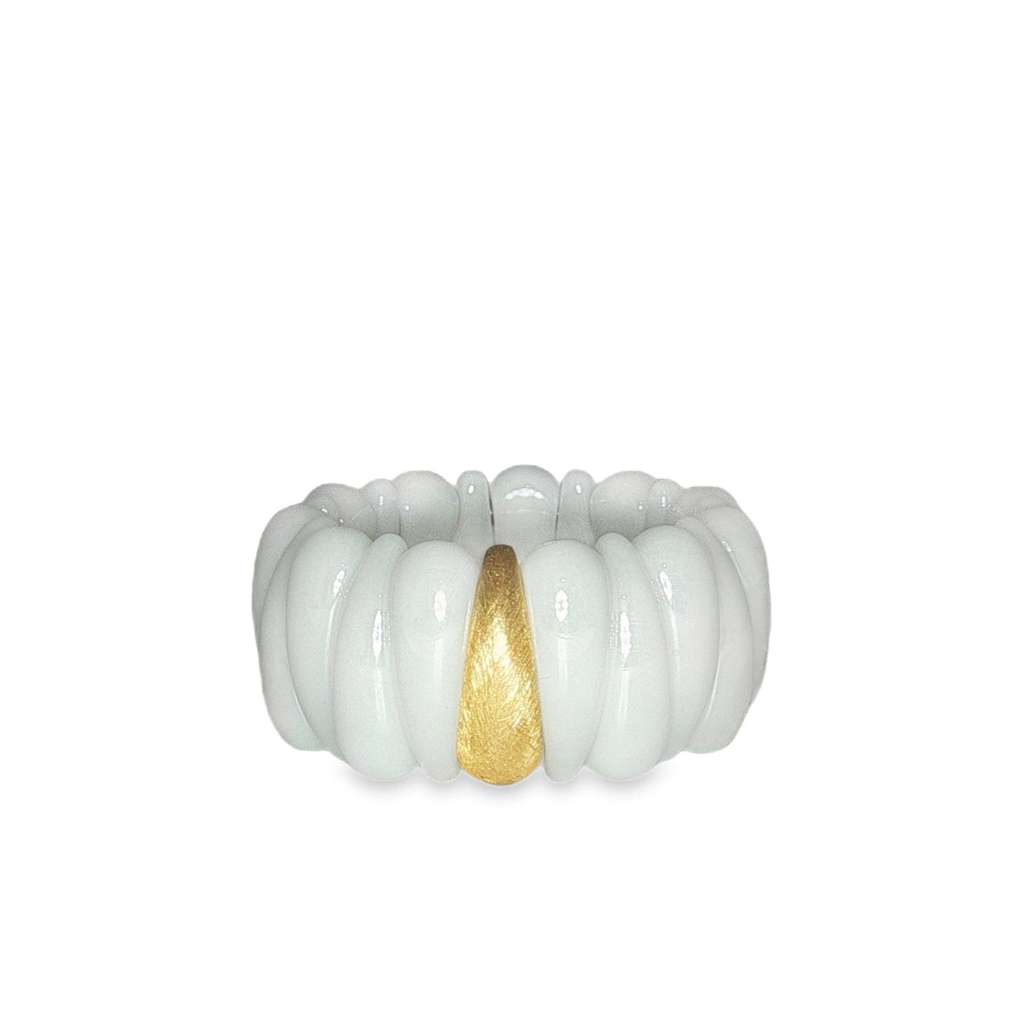 Gold Station Ceramic Stretch Ring - Kelly Wade Jewelers