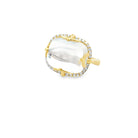 Goshwara Cabochon Moon Quartz Ring - Kelly Wade Jewelers