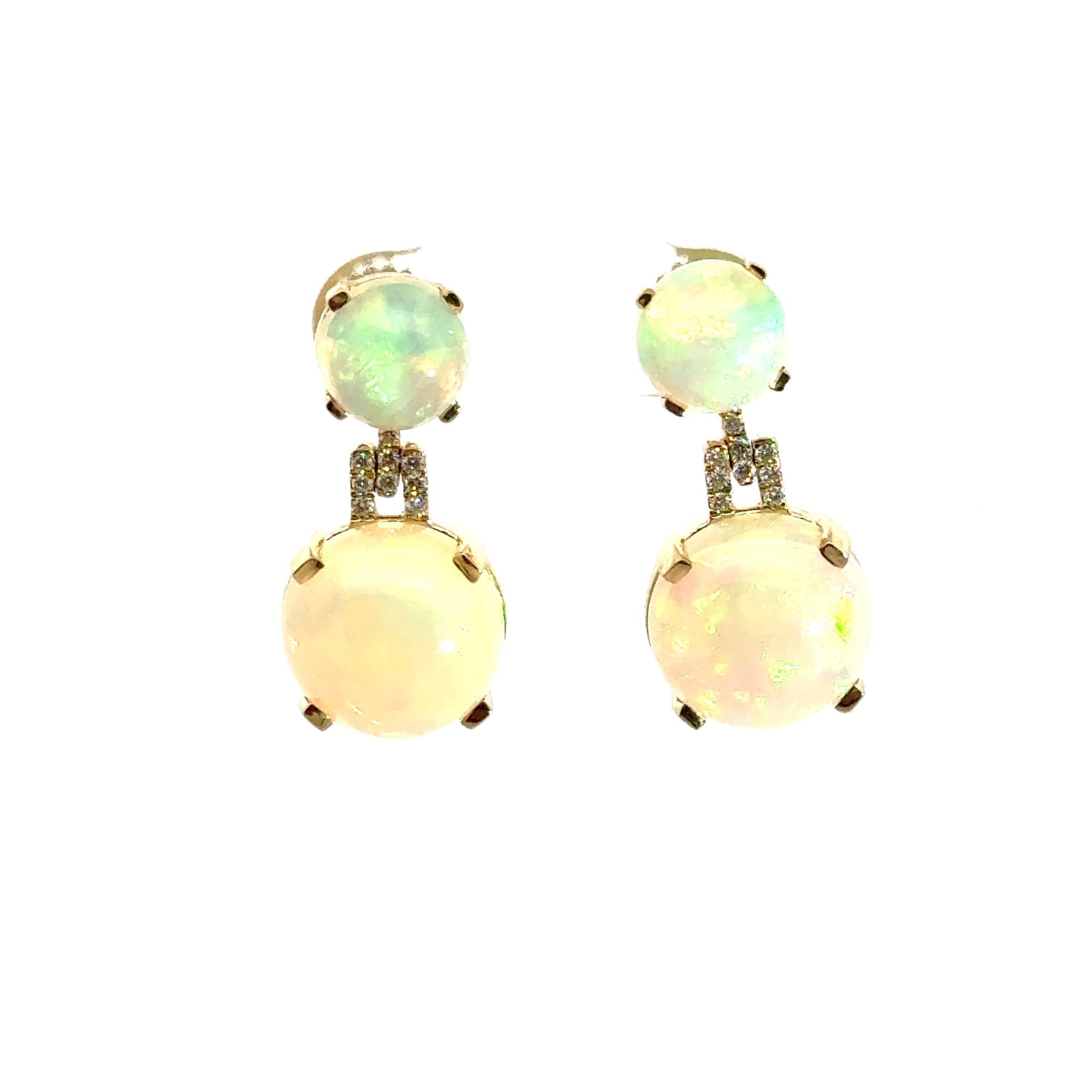 Goshwara Double Drop Opal And Diamond Earrings - Kelly Wade Jewelers Store