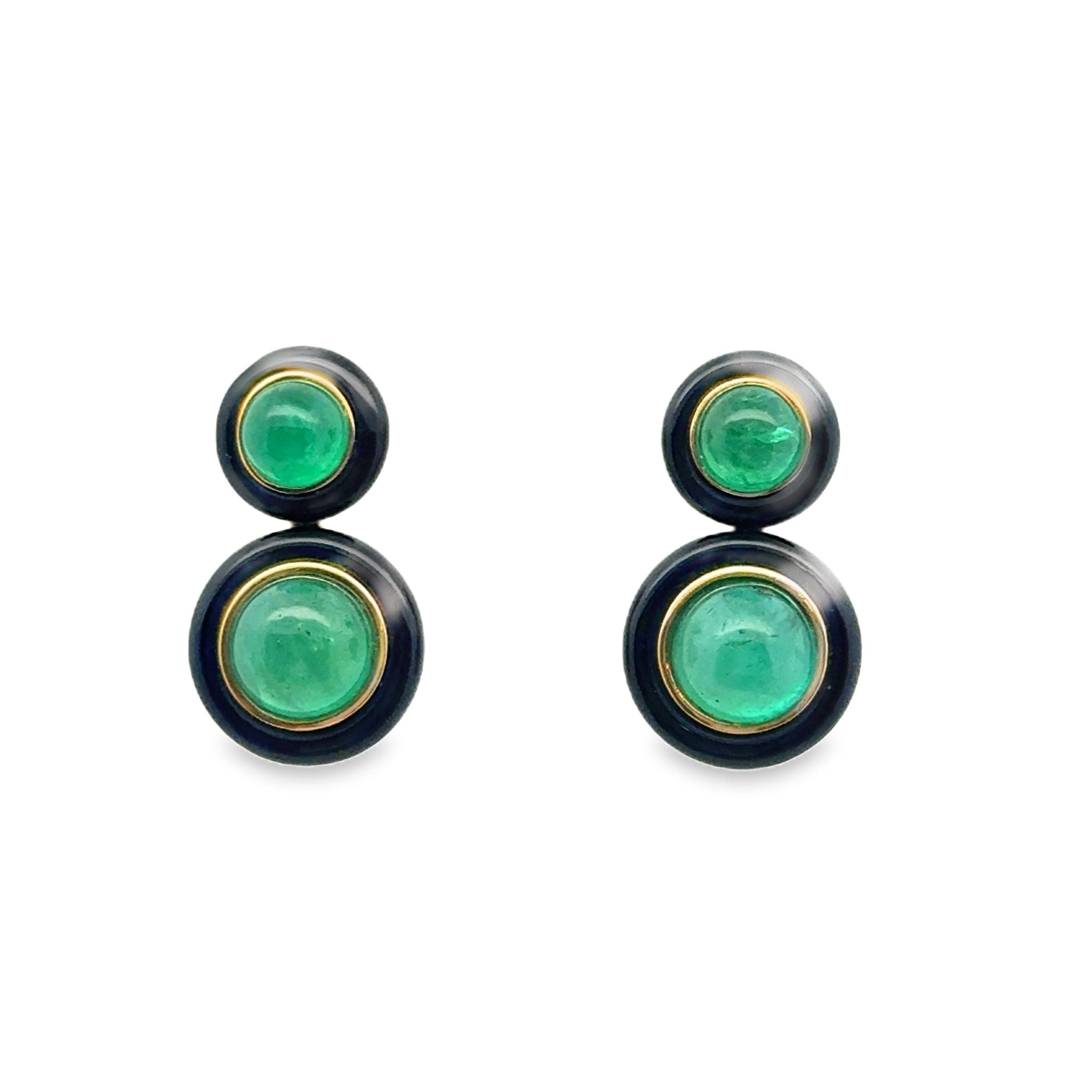 Goshwara Emerald & Onyx Earrings - Kelly Wade Jewelers