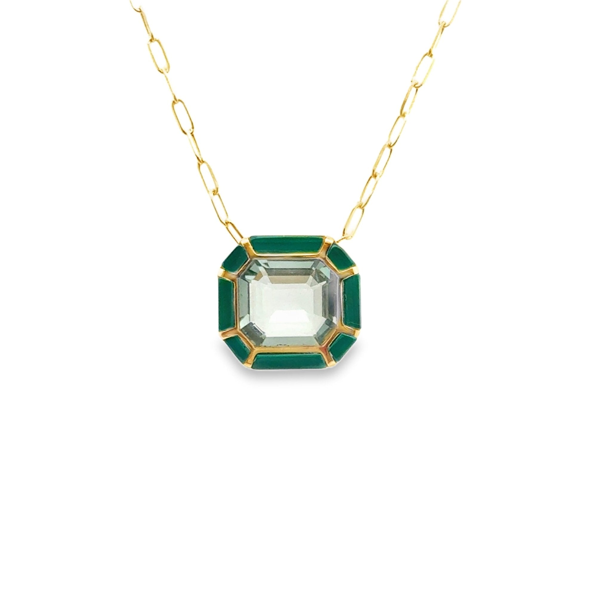 Goshwara Prasiolite Paperclip Necklace - Kelly Wade Jewelers