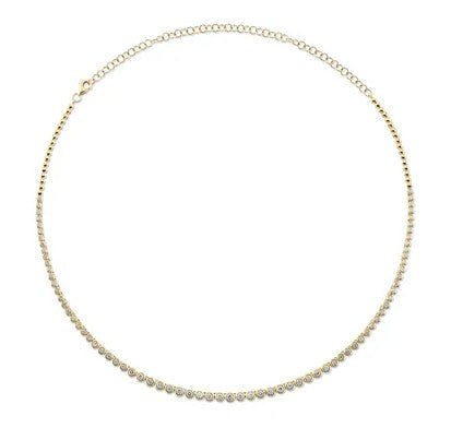 Graduated Bezel Set Diamond Necklace - Kelly Wade Jewelers