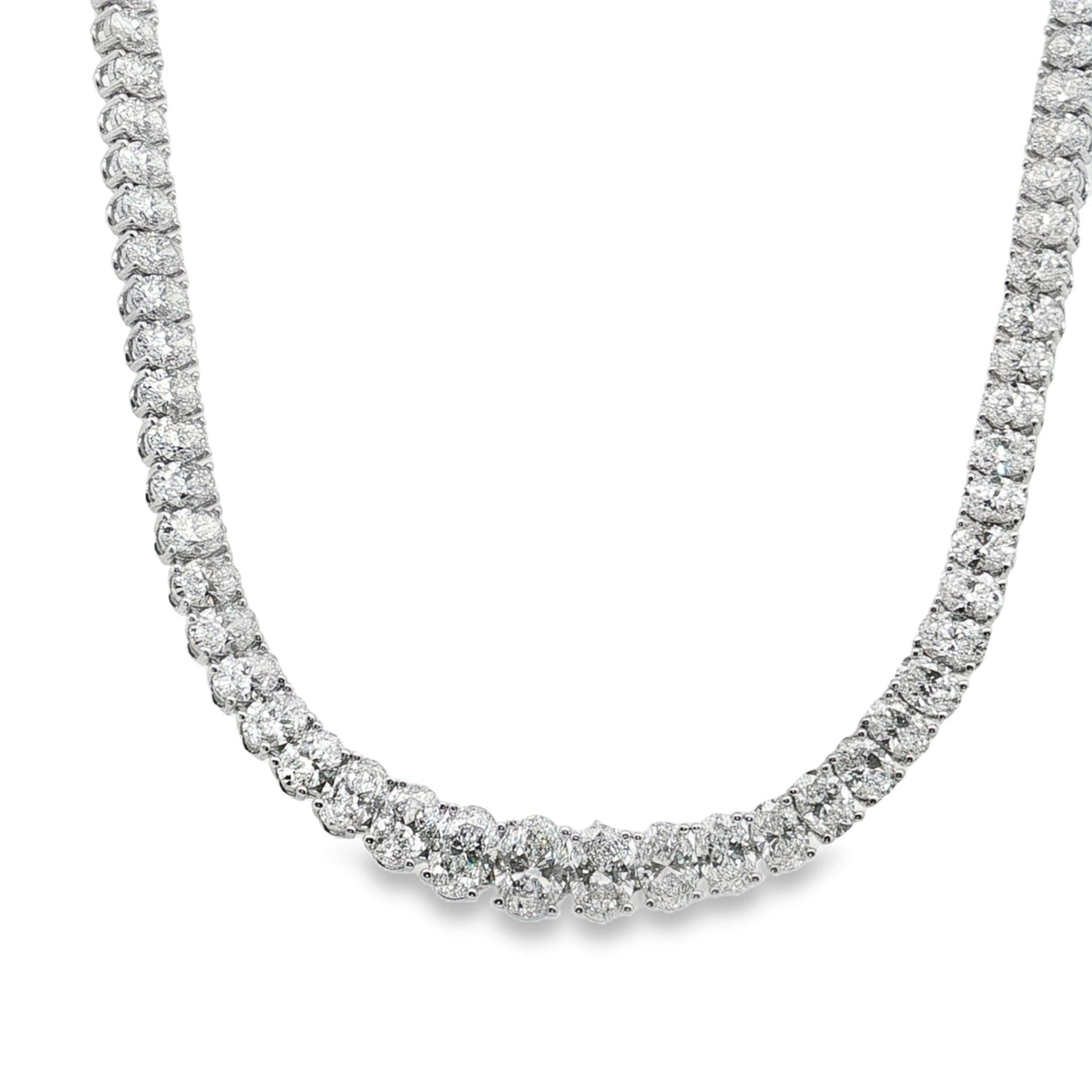 Graduated Oval Diamond Necklace - Kelly Wade Jewelers