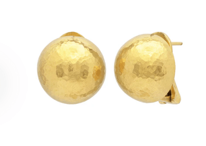 Hammered Gold Dome Earrings - Kelly Wade Jewelers