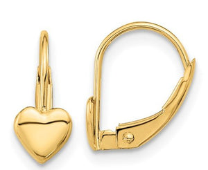 Heart hoops with lever back - Kelly Wade Jewelers Store