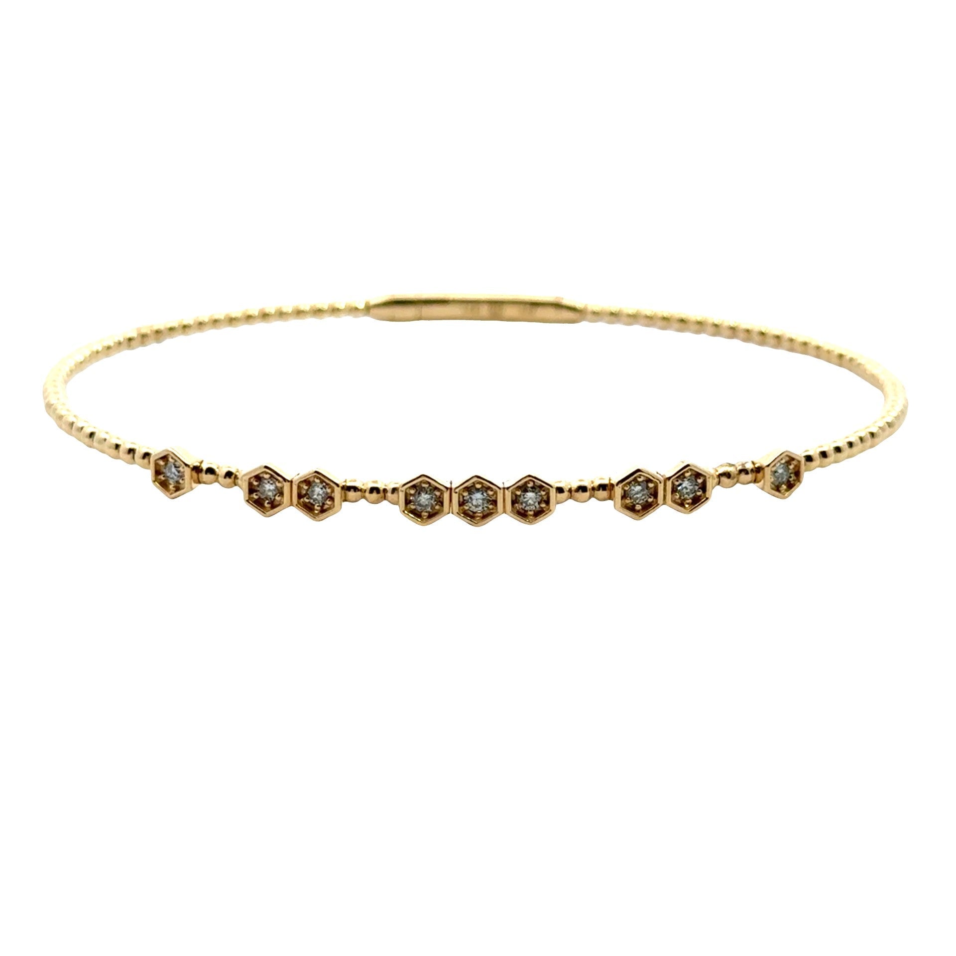 Hexagon Diamond Flexible Bracelet - Kelly Wade Jewelers