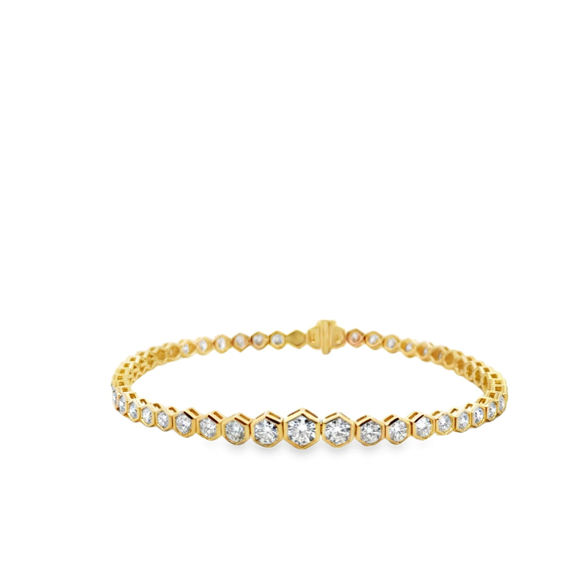 Hexagon Diamond Tennis Bracelet - Kelly Wade Jewelers