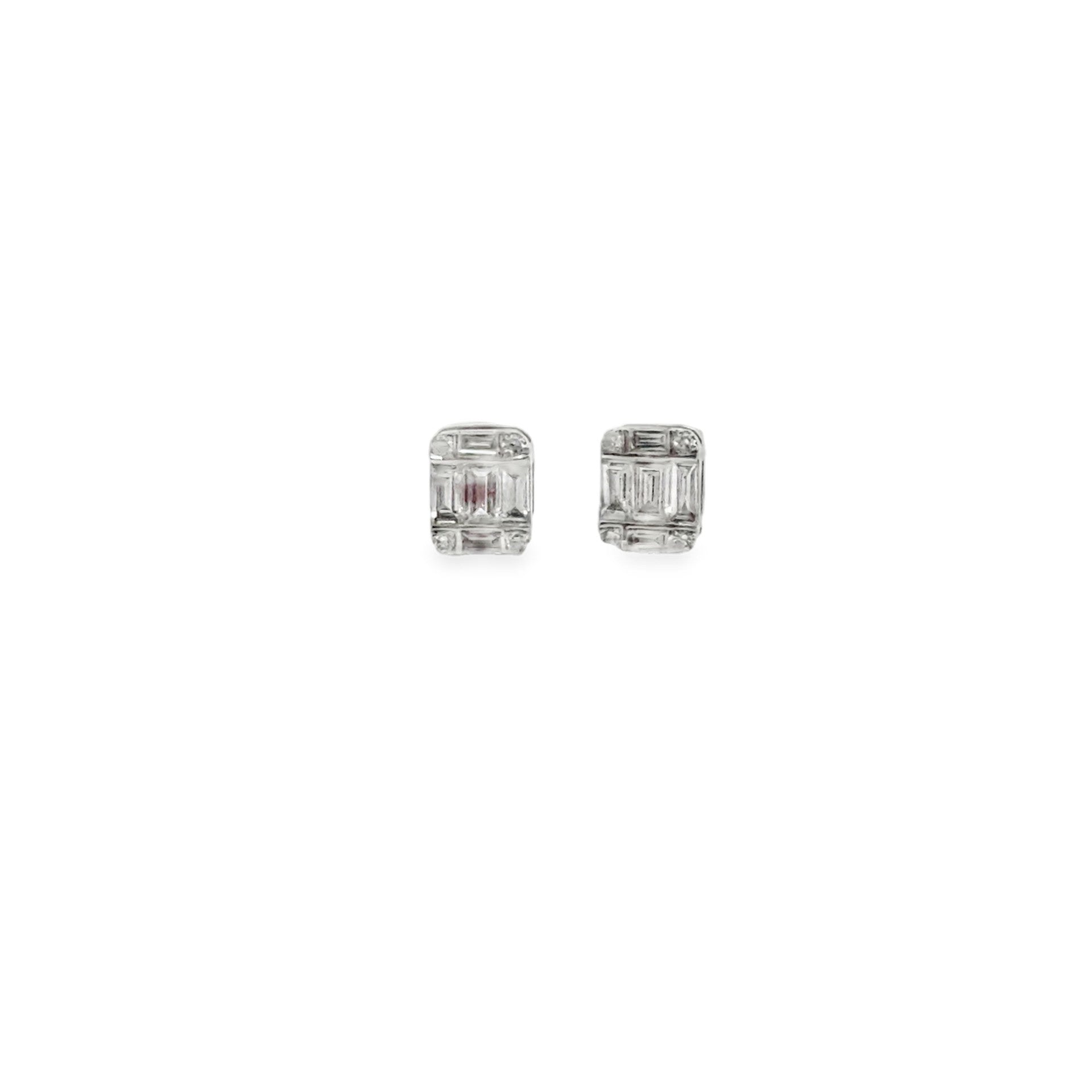 Illusion Set Diamond Square Studs - Kelly Wade Jewelers