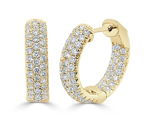 Inside Out Diamond Hoop Earrings - Kelly Wade Jewelers