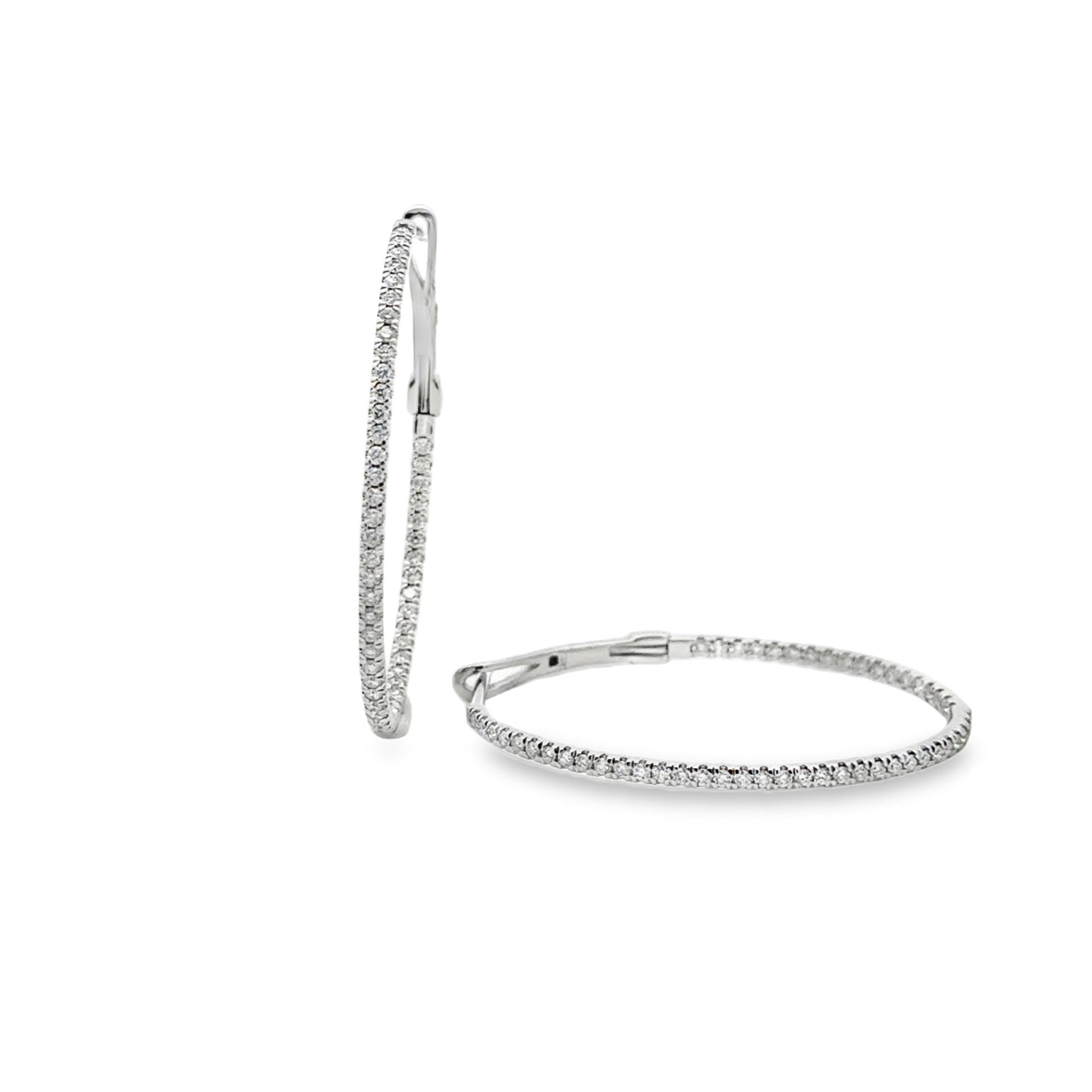 Inside Out Diamond Hoop Earrings - Kelly Wade Jewelers