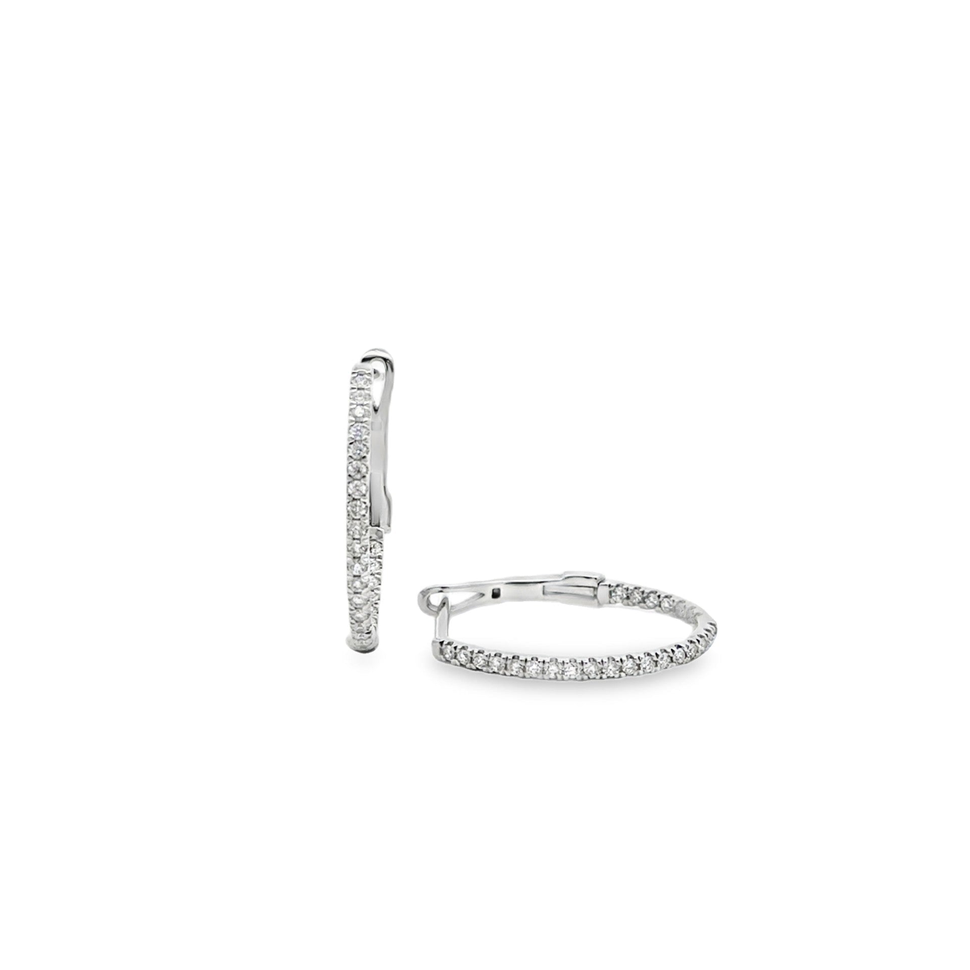 Inside Out Diamond Hoops - Kelly Wade Jewelers