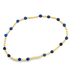 Lapis & Gold Bead Stretch Bracelet - Kelly Wade Jewelers