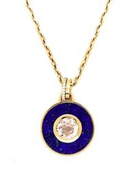 Lapis & Morganite Pendant Necklace - Kelly Wade Jewelers