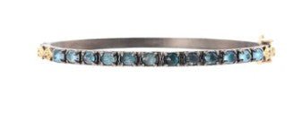 London Blue Topaz & Morganite Bangle - Kelly Wade Jewelers