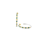 Malachite & Tourmaline Half Hoop Earrings - Kelly Wade Jewelers