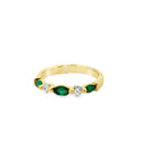 Marquis Emerald and Diamond Ring - Kelly Wade Jewelers