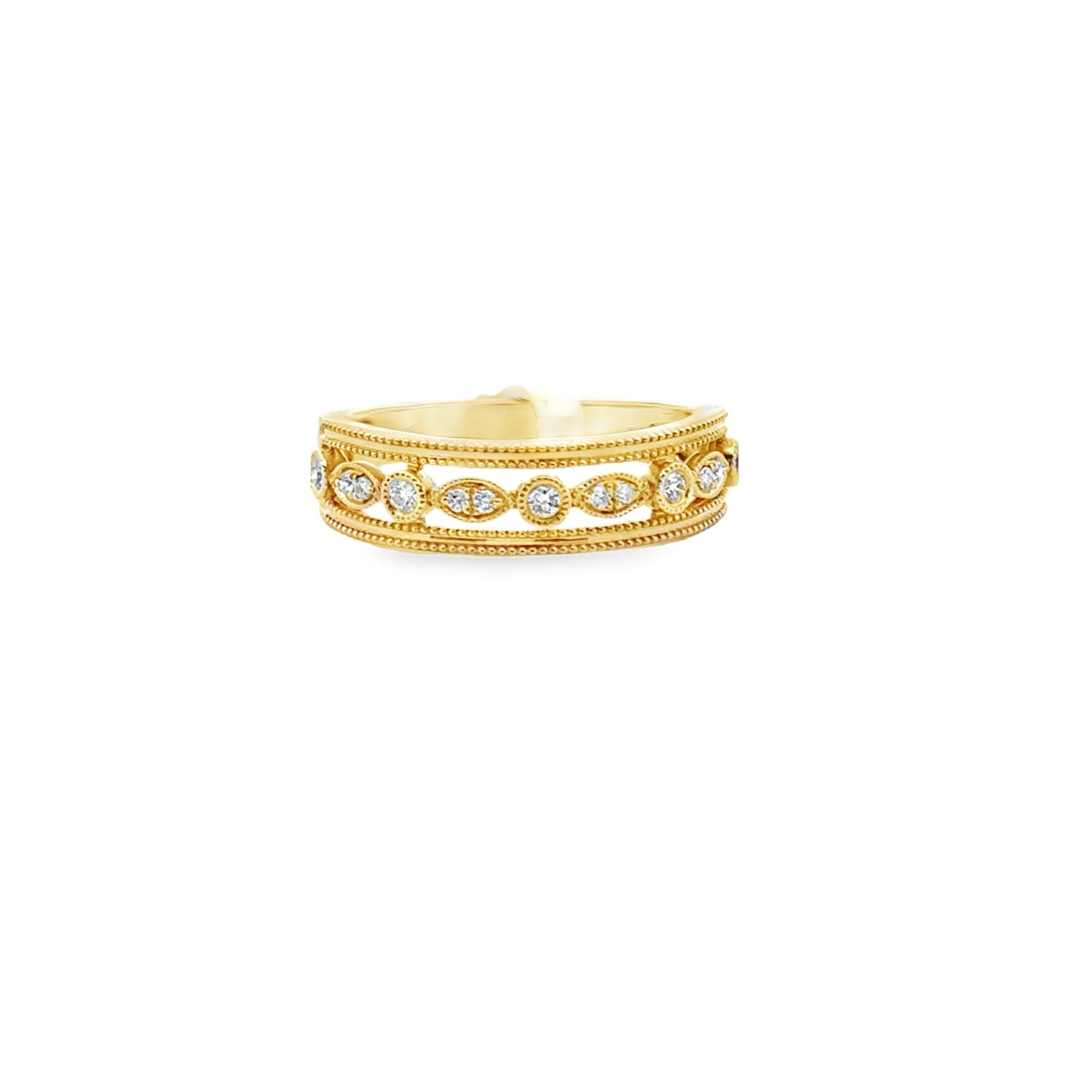 Marquis & Round Stations Diamond Ring - Kelly Wade Jewelers