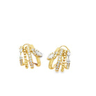 Mixed Diamond Curve Earrings - Kelly Wade Jewelers