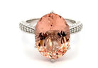 Morganite Oval Cut Diamond Ring - Kelly Wade Jewelers