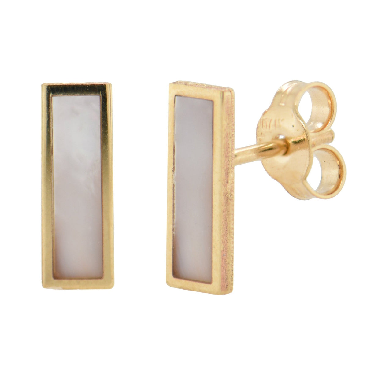 Mother of Pearl Bar Stud Earrings - Kelly Wade Jewelers