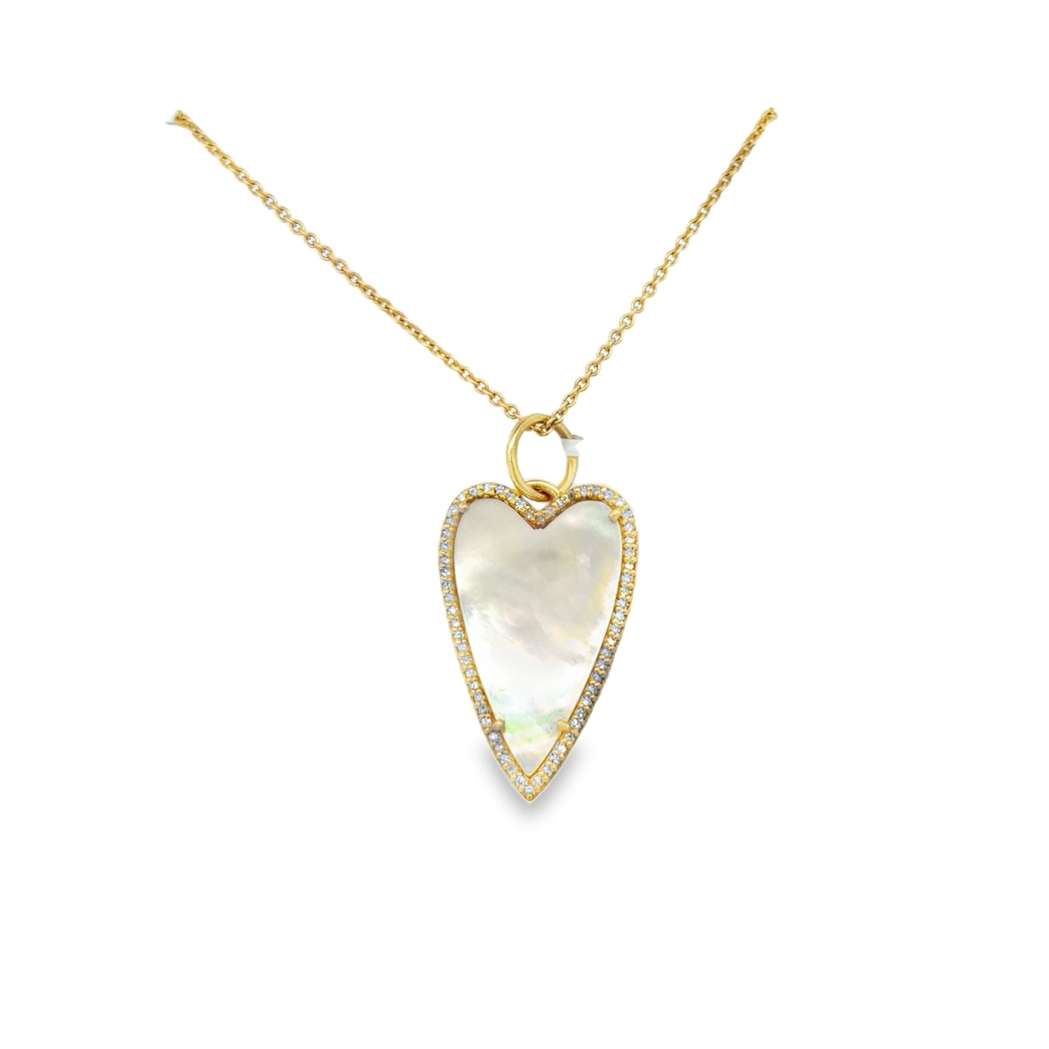 Mother of Pearl Heart Charm - Kelly Wade Jewelers