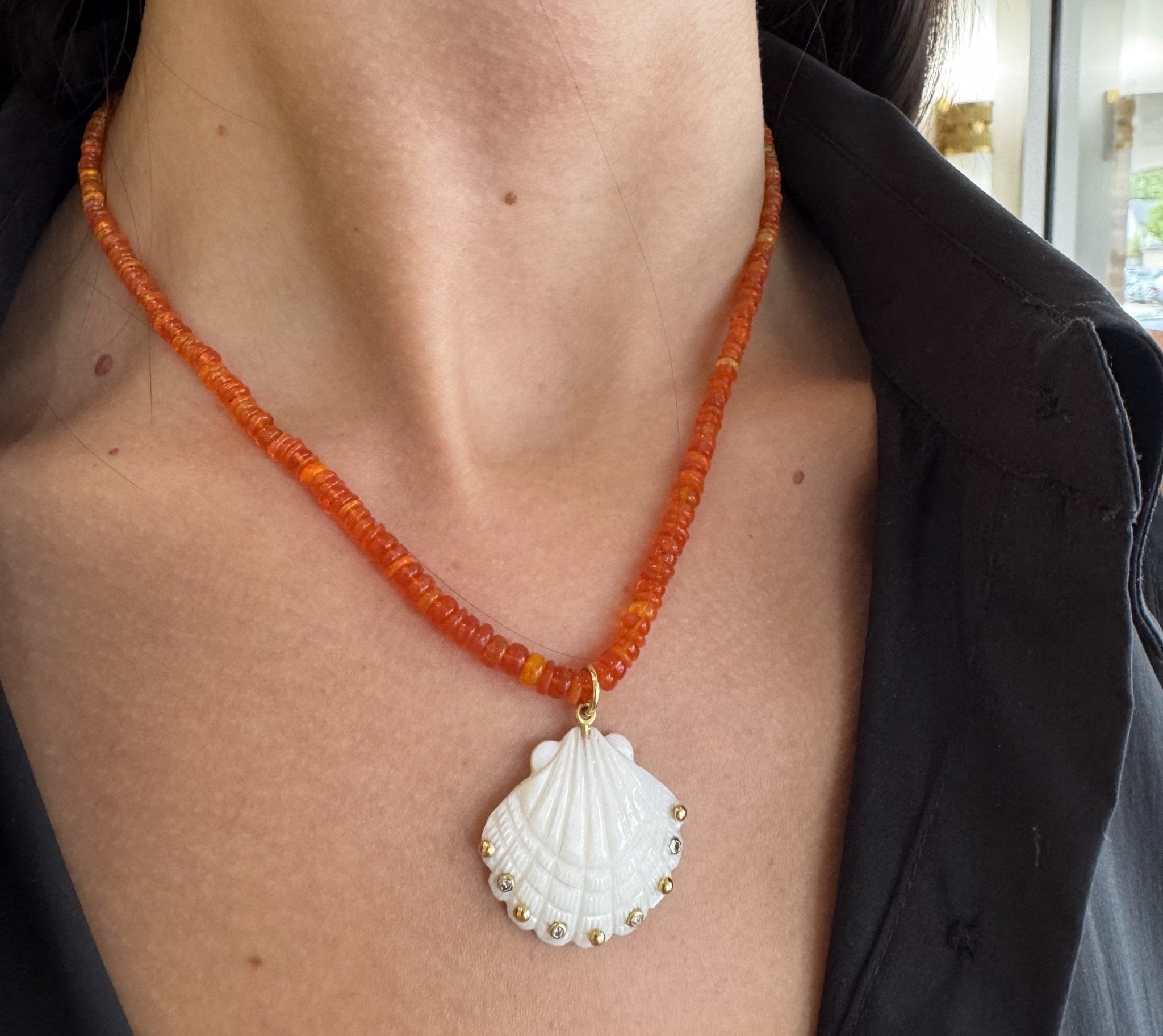 Mother of Pearl Shell Charm - Kelly Wade Jewelers