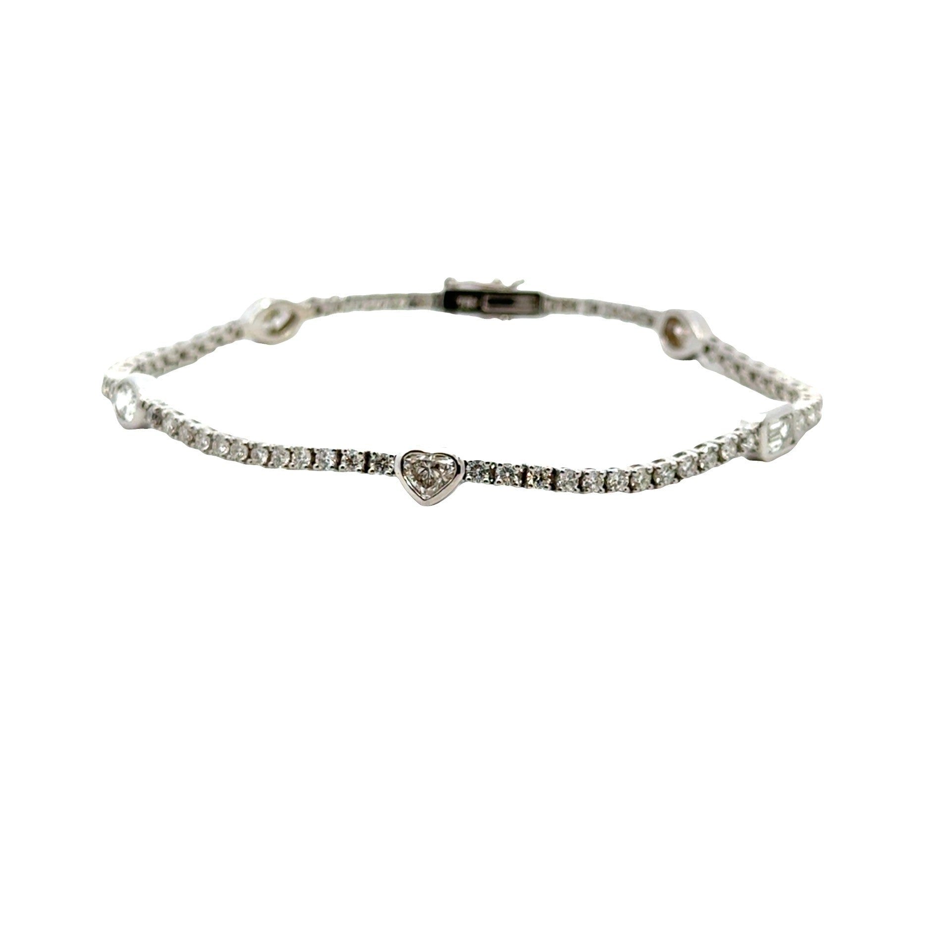 Multi-Shaped Diamond Tennis Bracelet - Kelly Wade Jewelers