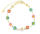 Multicolored Enamel Flower Bracelet - Kelly Wade Jewelers
