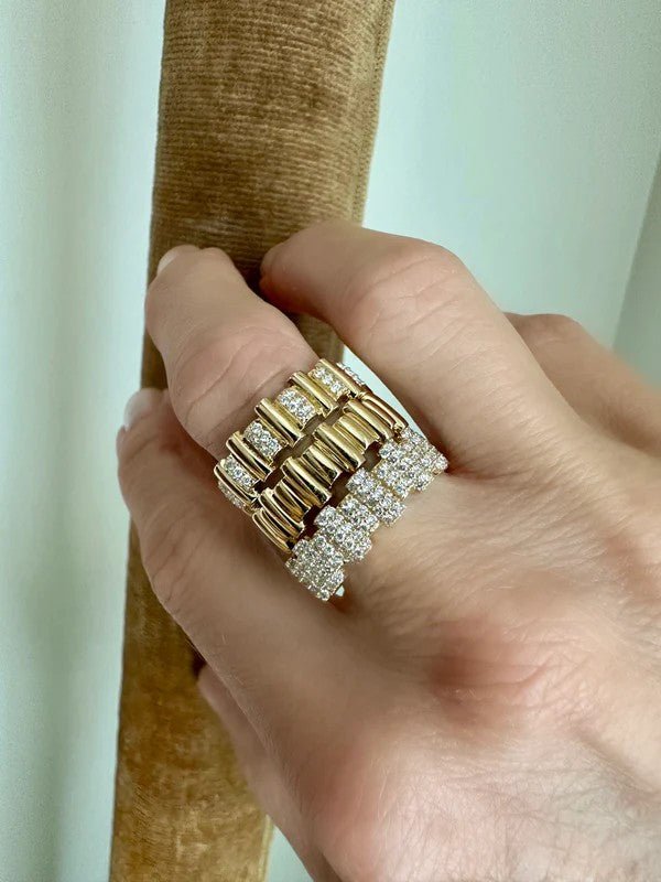 Offset Diamond Eternity Ring - Kelly Wade Jewelers